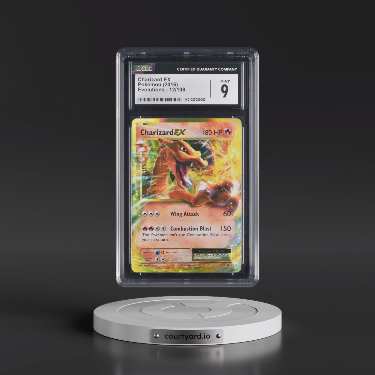 2016 Evolutions #12/108 Charizard EX - Holo (CGC 9 MINT)