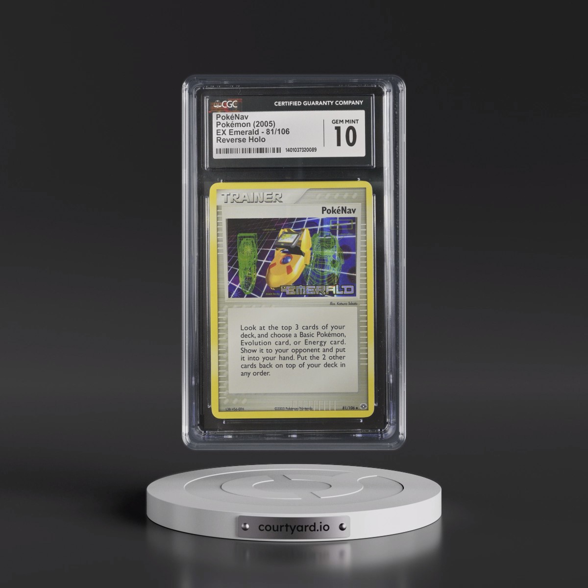 2005 EX Emerald #81/106 PokéNav - Reverse Holo (CGC 10 GEM MINT)