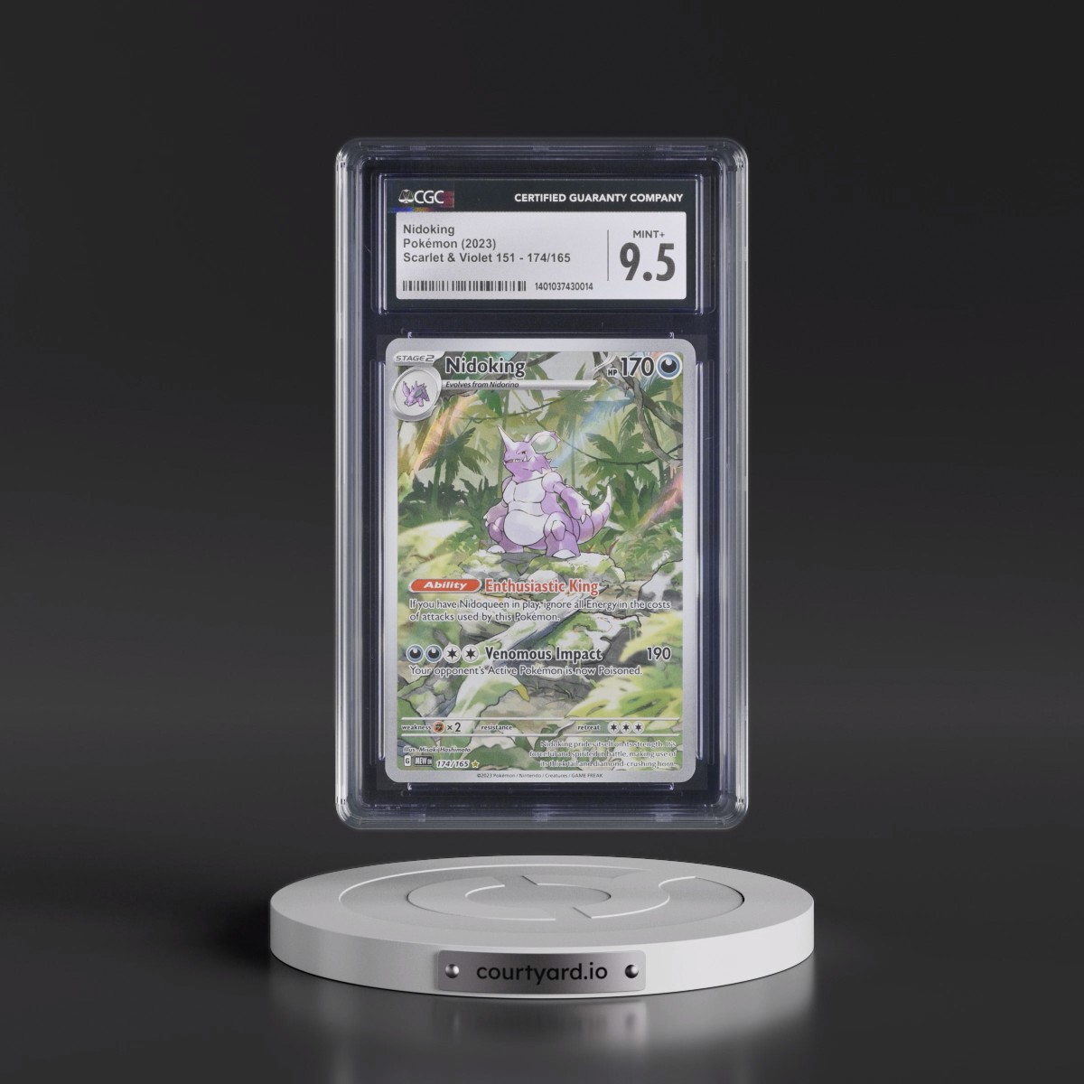 2023 Scarlet & Violet 151 - MEW EN #174/165 Nidoking - Illustration Rare Holo (CGC 9.5 MINT+)