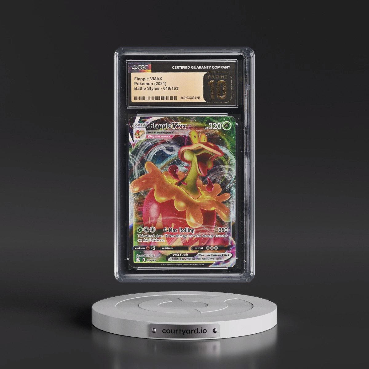 2021 Battle Styles #019/163 Flapple VMAX - Holo (CGC 10 PRISTINE)