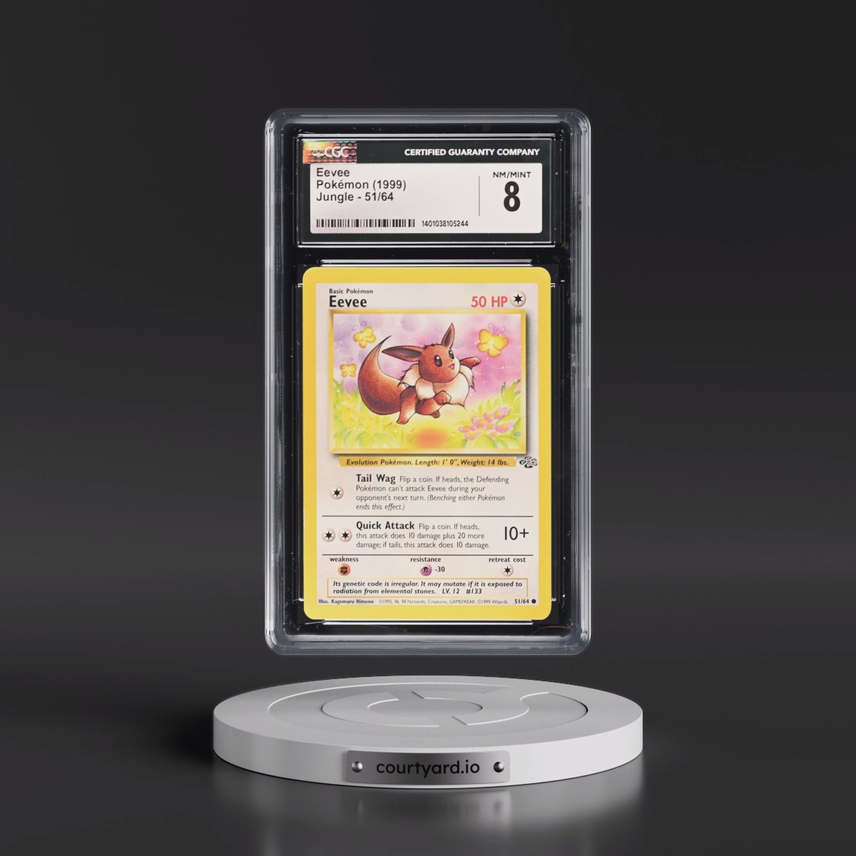 1999 Jungle #51/64 Eevee (CGC 8 NM-MT)