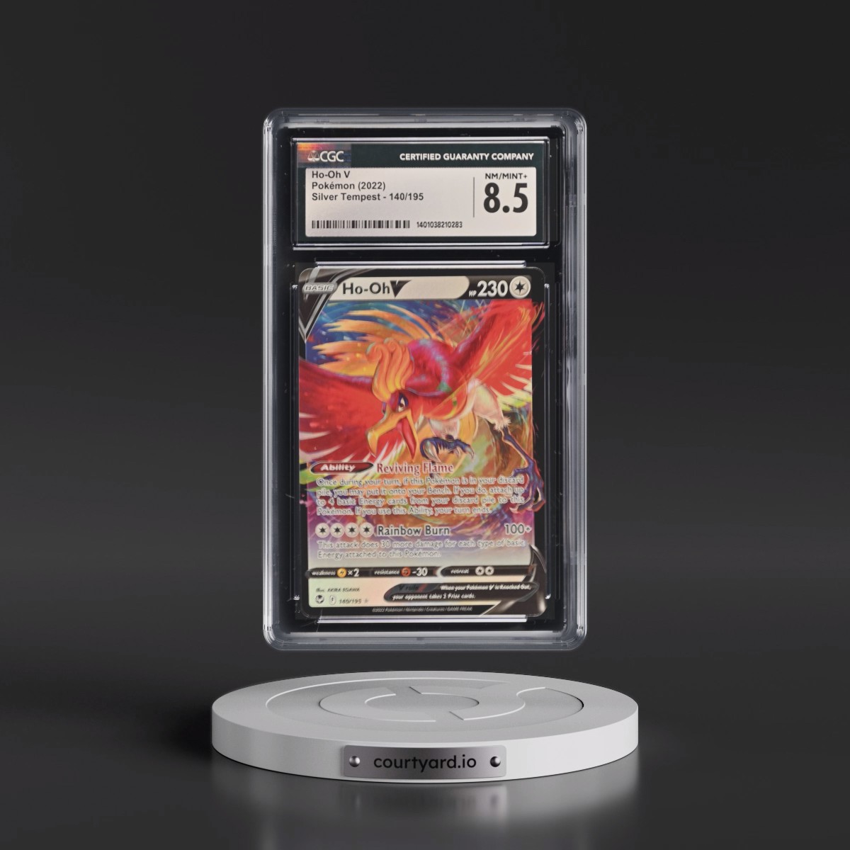 2022 Silver Tempest #140/195 Ho-Oh V - Holo (CGC 8.5 NM-MT+)