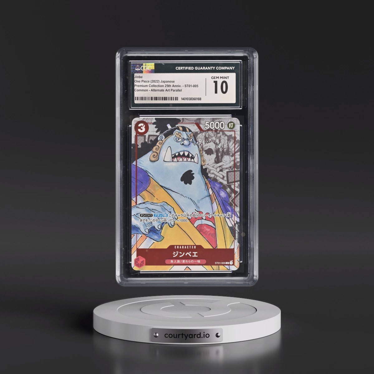 2022 Premium Collection 25th Anniversary - Japanese #ST01-005 Jinbe - Manga Alt. Art Parallel (CGC 10 GEM MINT)