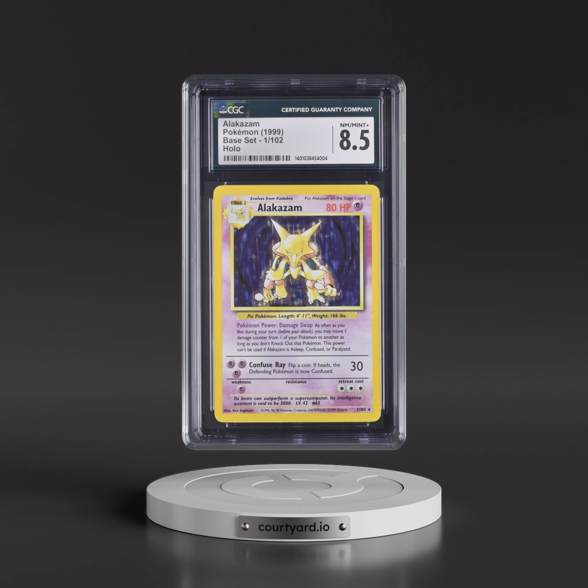 1999 Base Set #1/102 Alakazam - Holo (CGC 8.5 NM-MT+)