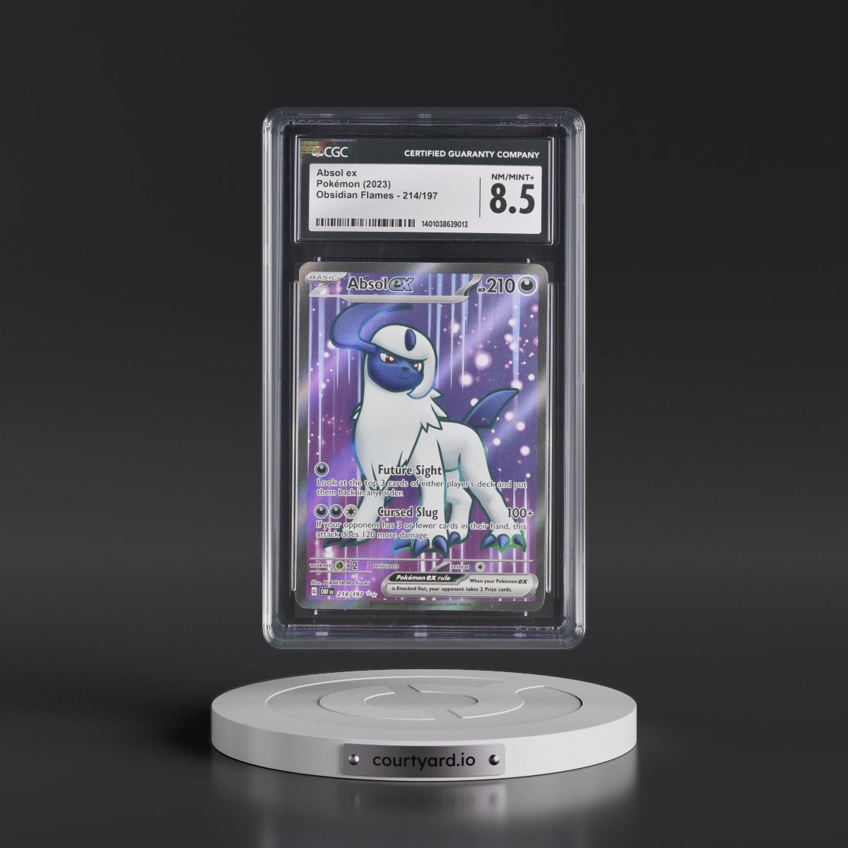 2023 Obsidian Flames - OBF EN #214/197 Absol ex - Ultra Rare Holo (CGC 8.5 NM-MT+)