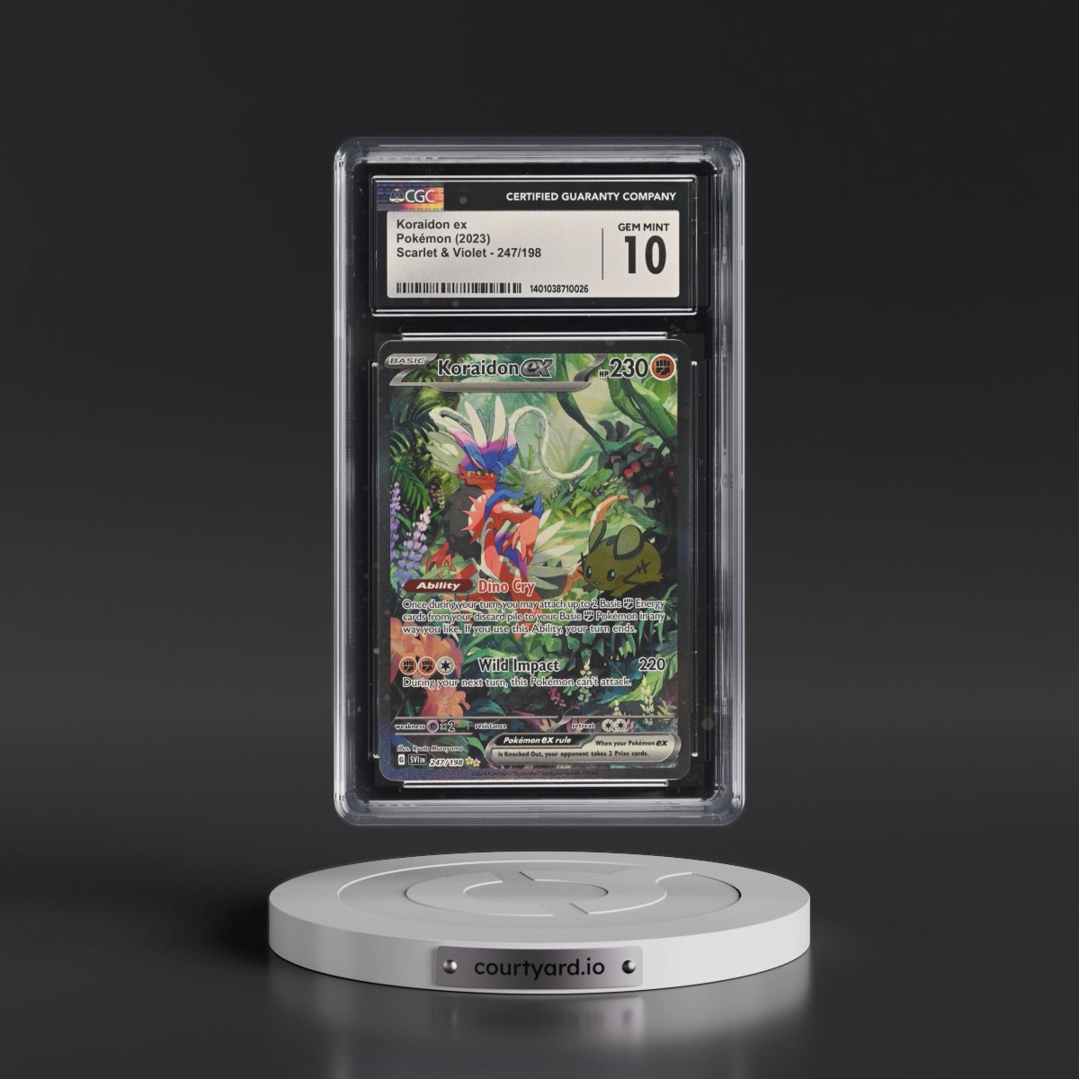 2023 Scarlet & Violet #247/198 Koraidon ex - Special Illustration Rare (Holo) (CGC 10 GEM MINT)