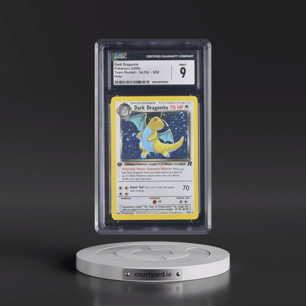 2000 Team Rocket #5/82 Dark Dragonite - 1st Edition Holo (CGC 9 MINT)