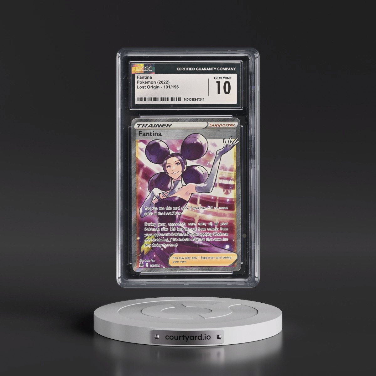 2022 Lost Origin #191/196 Fantina - Ultra Rare Holo (CGC 10 GEM MINT)