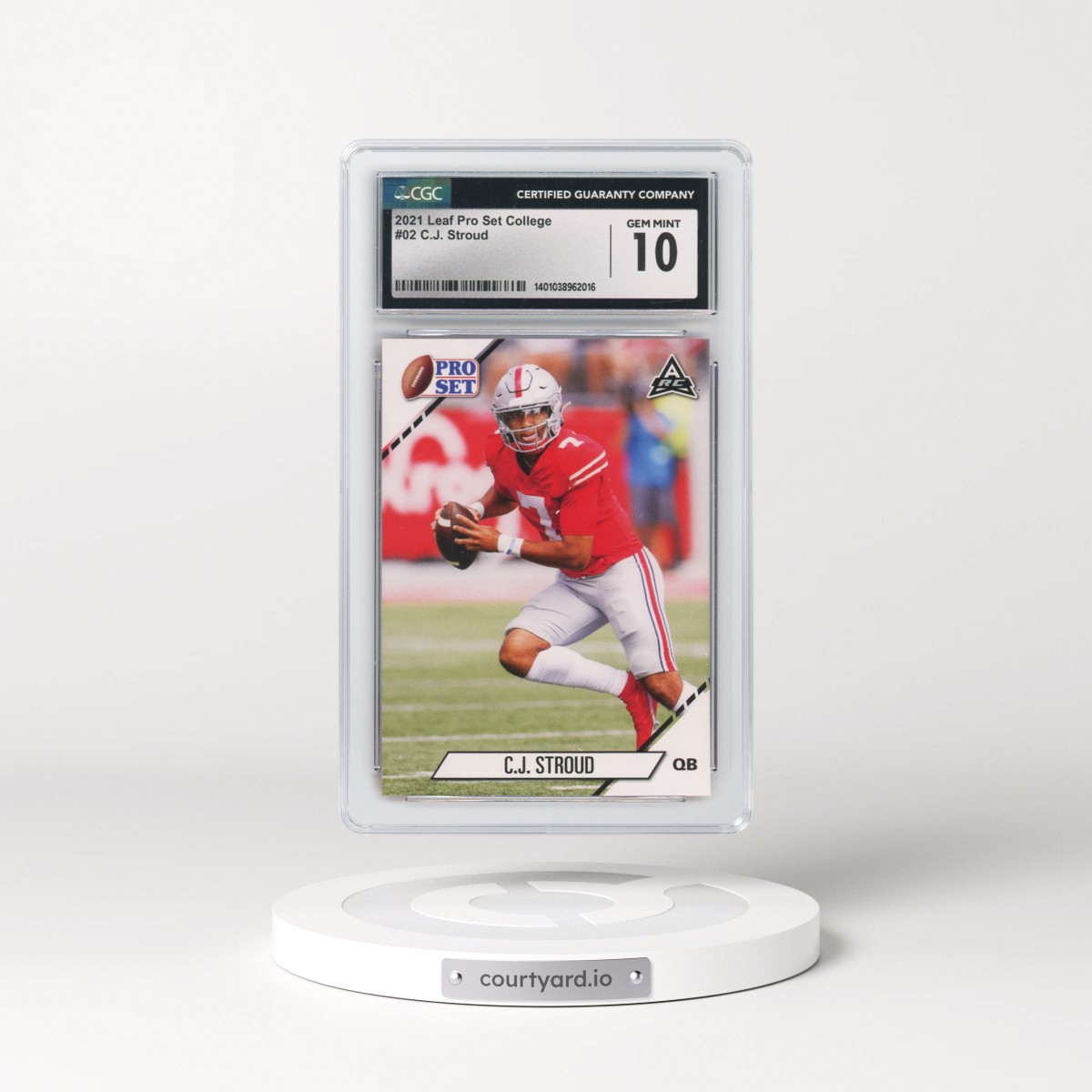 2021 Leaf Pro Set College #2 C.J. Stroud (CGC 10 GEM MINT)