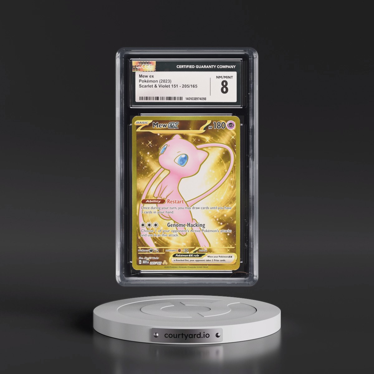 2023 Scarlet & Violet 151 - MEW EN #205/165 Mew ex - Hyper Rare Holo (CGC 8 NM-MT)