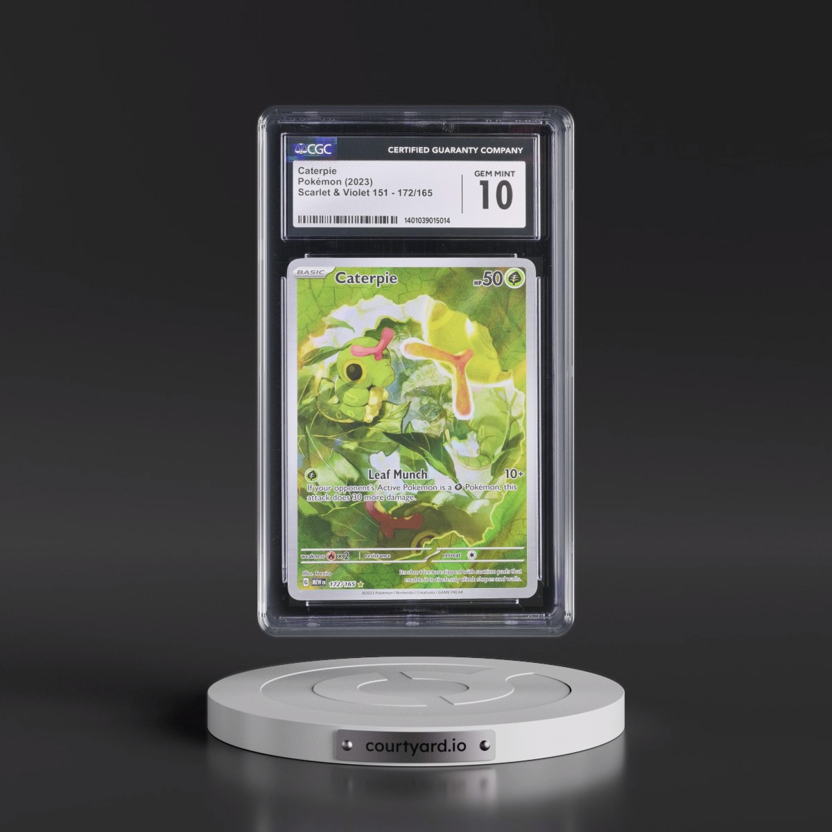 2023 Scarlet & Violet 151 - MEW EN #172/165 Caterpie - Illustration Rare Holo (CGC 10 GEM MINT)