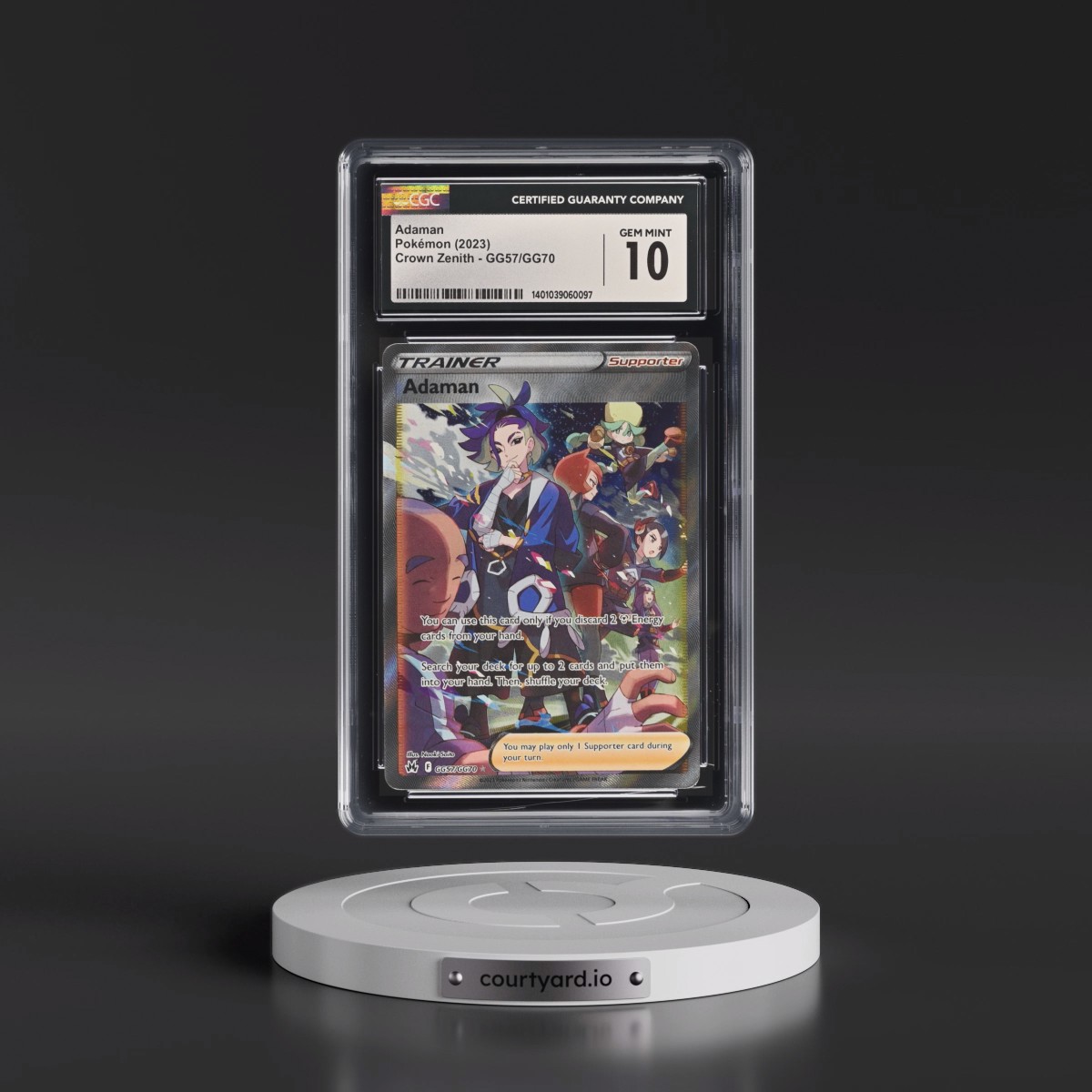 2023 Crown Zenith #GG57/GG70 Adaman - Galarian Gallery Holo (CGC 10 GEM MINT)