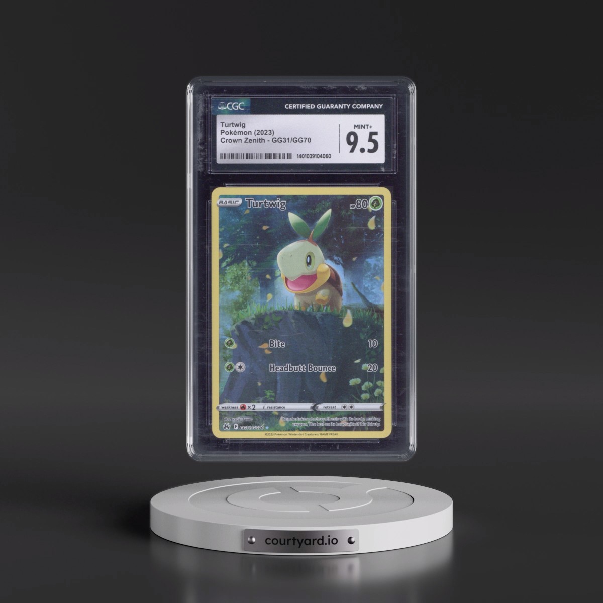 2023 Crown Zenith #GG31/GG70 Turtwig - Galarian Gallery Holo (CGC 9.5 MINT+)