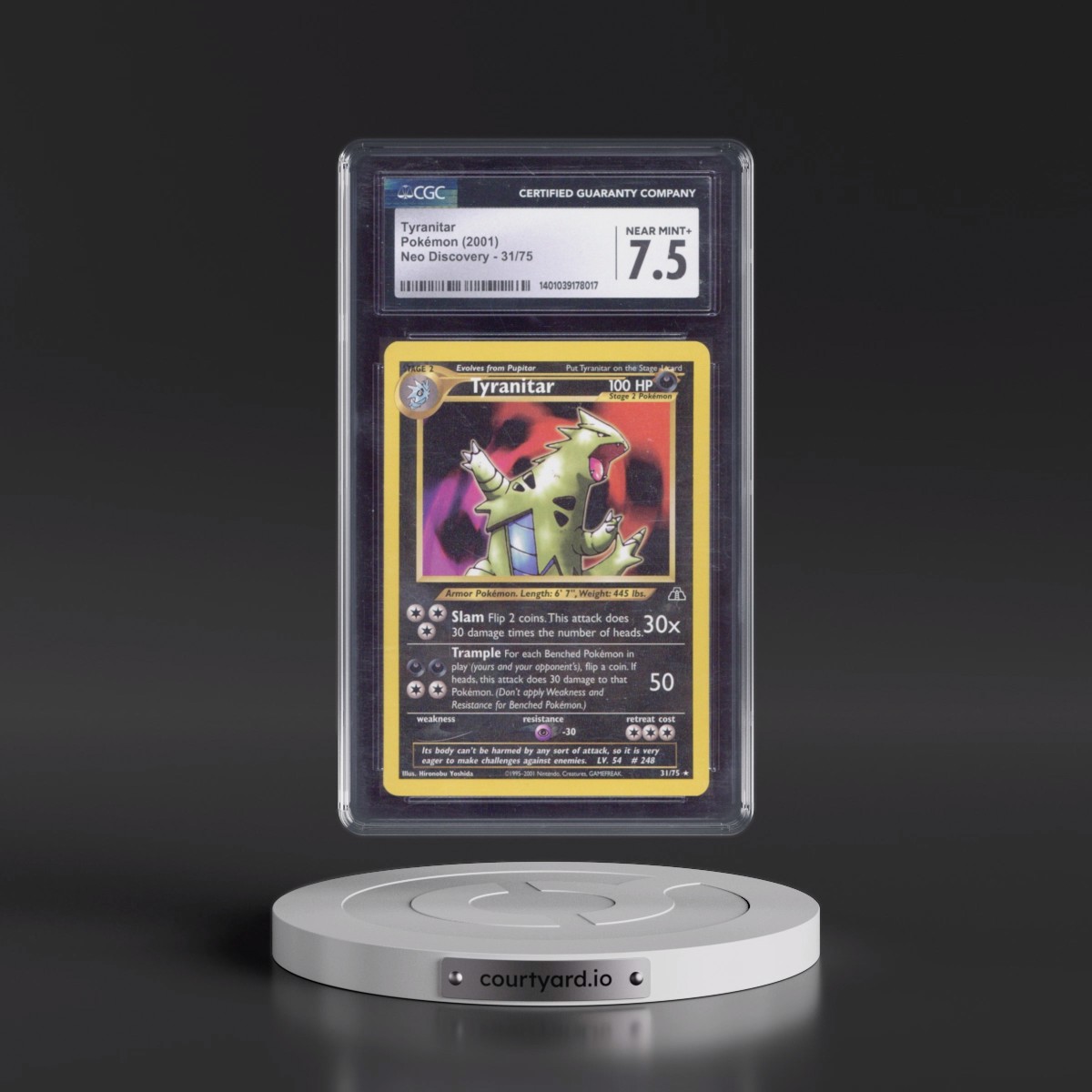 2001 Neo Discovery #31/75 Tyranitar (CGC 7.5 NM+)