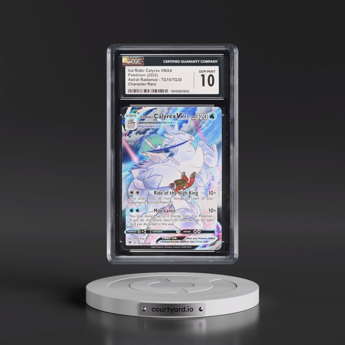 Astral Radiance #TG15/TG30 Ice Rider Calyrex VMAX - Trainer Gallery Holo (CGC 10 GEM MINT)