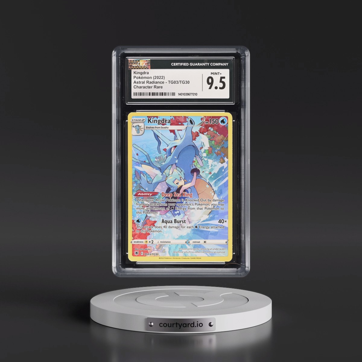 Astral Radiance Kingdra - Trainer Gallery Holo #TG03/TG30 CGC 9.5