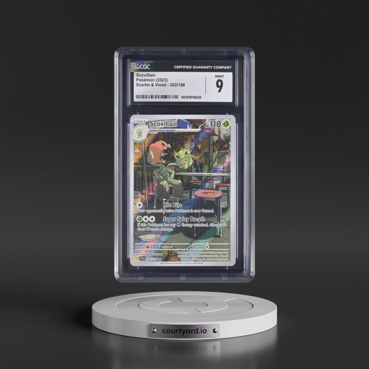 2023 Scarlet & Violet #202/198 Scovillain - Illustration Rare Holo (CGC 9 MINT)