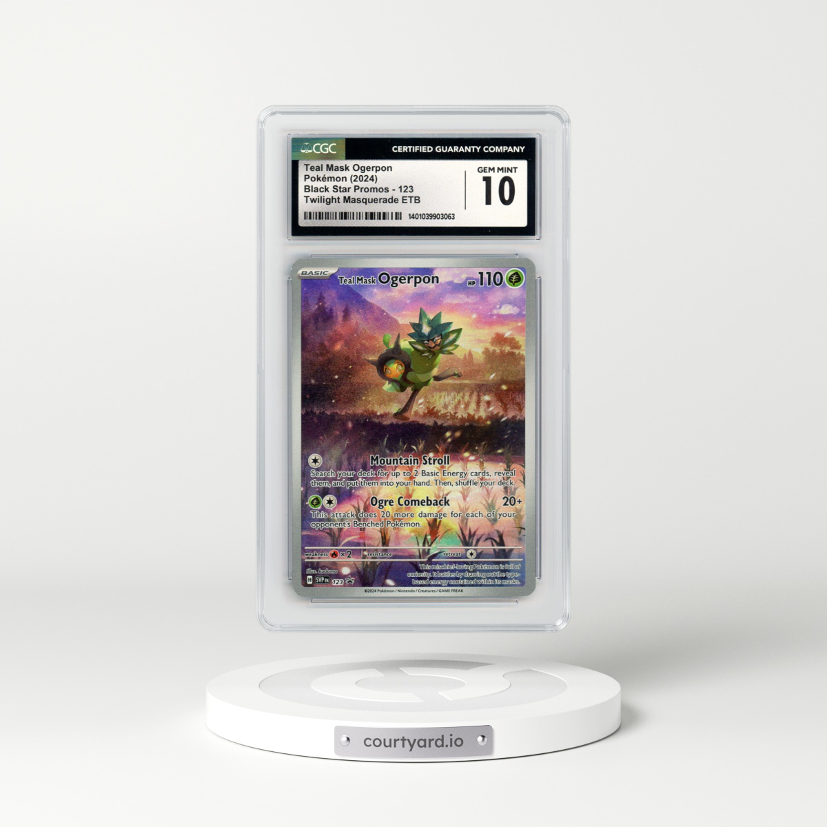 2023 Black Star Promos - Scarlet & Violet SVP EN #123 Teal Mask Ogerpon - Twilight Masquerade ETB (CGC 10 GEM MINT)