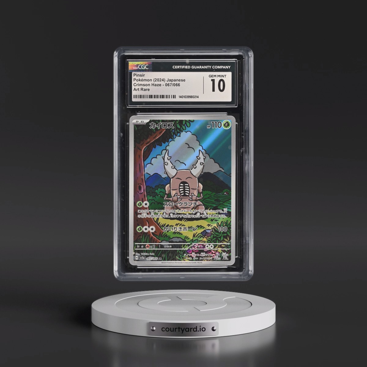 2024 Crimson Haze #067/066 Pinsir - Art Rare Holo (CGC 10 GEM MINT)