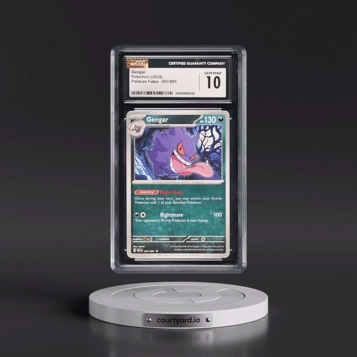 2024 Paldean Fates - PAF EN #057/091 Gengar (CGC 10 GEM MINT)