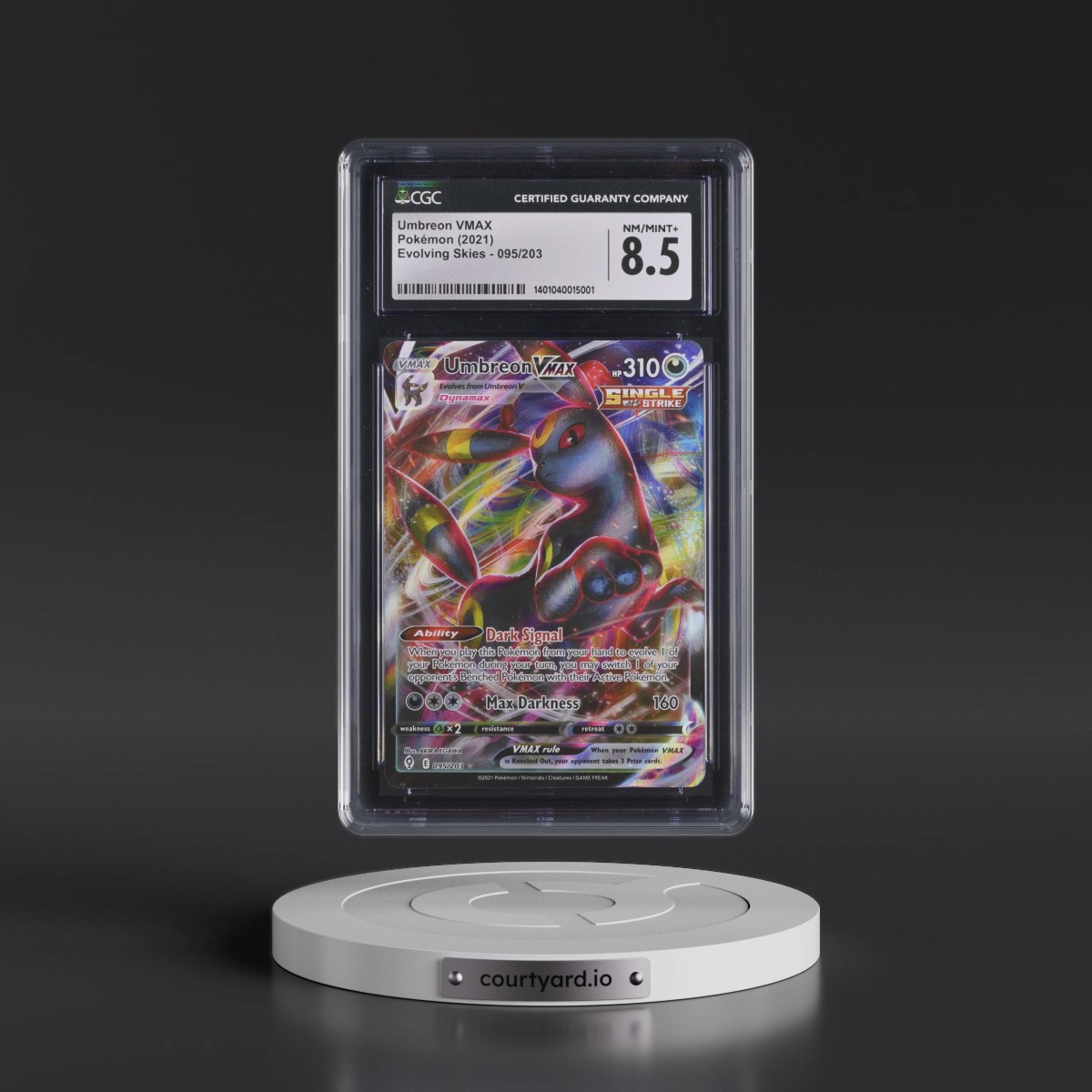 2021 Evolving Skies Umbreon VMAX - Holo #095/203 CGC 8.5