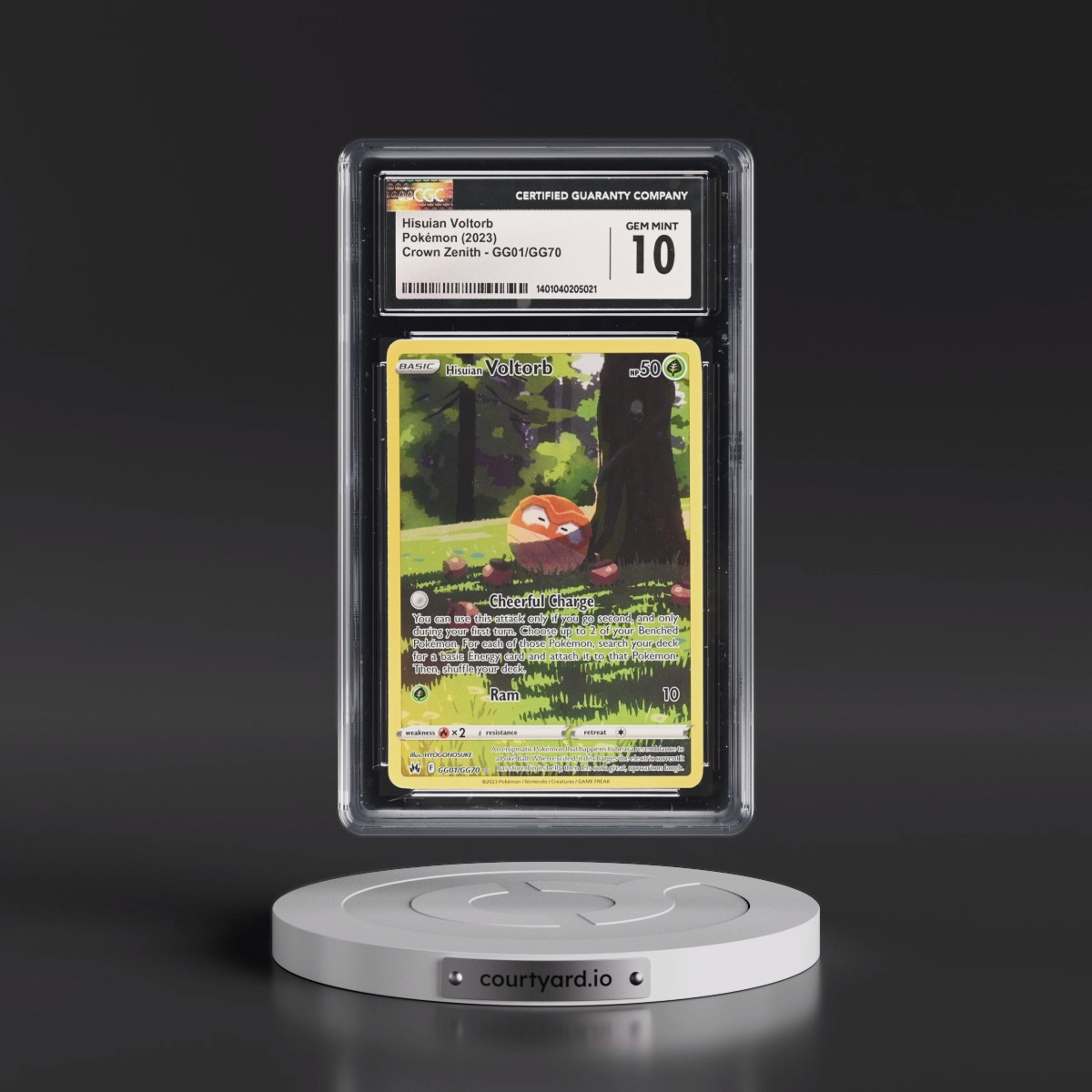 2023 Crown Zenith #GG01/GG70 Hisuian Voltorb - Galarian Gallery Holo (CGC 10 GEM MINT)