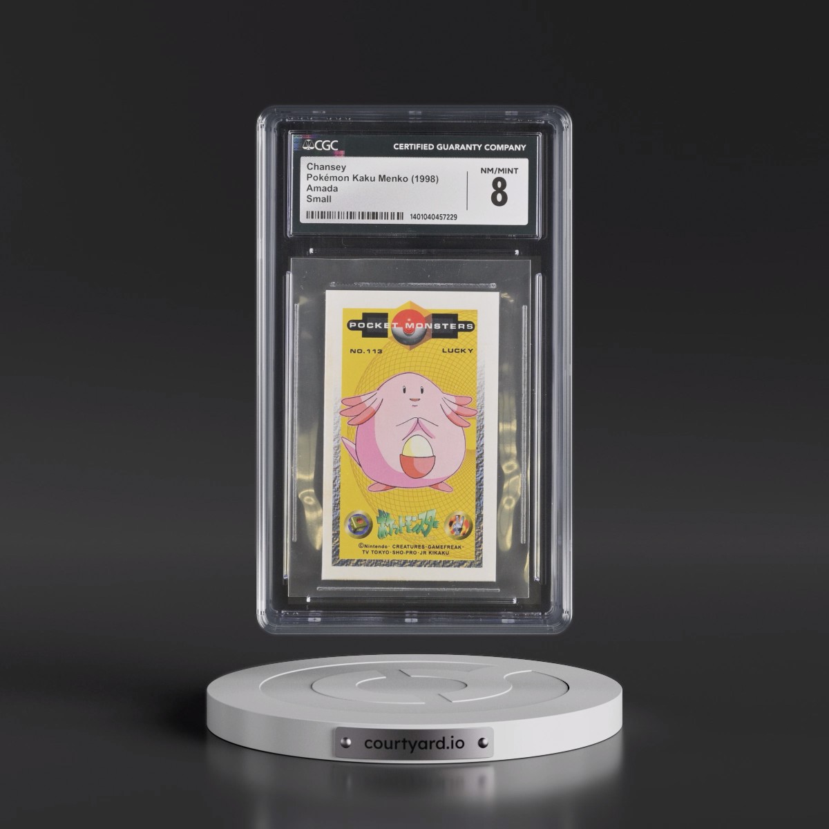 1998 Pokémon Kaku Menko (1998 Amada) - Japanese Chansey - Small (45MM x 74MM) (CGC 8 NM-MT)