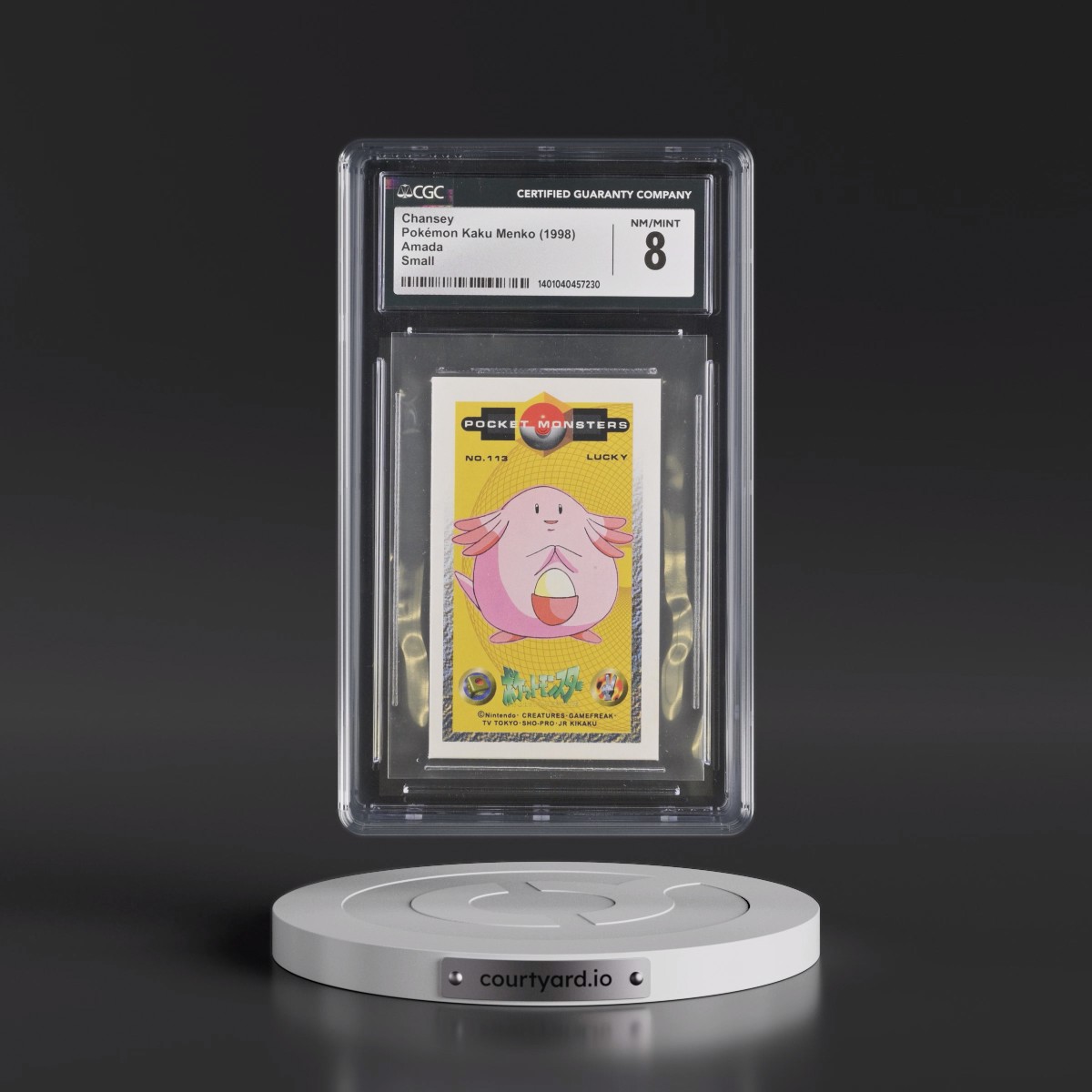 1998 Pokémon Kaku Menko (1998 Amada) - Japanese Chansey - Small (45MM x 74MM) (CGC 8 NM-MT)