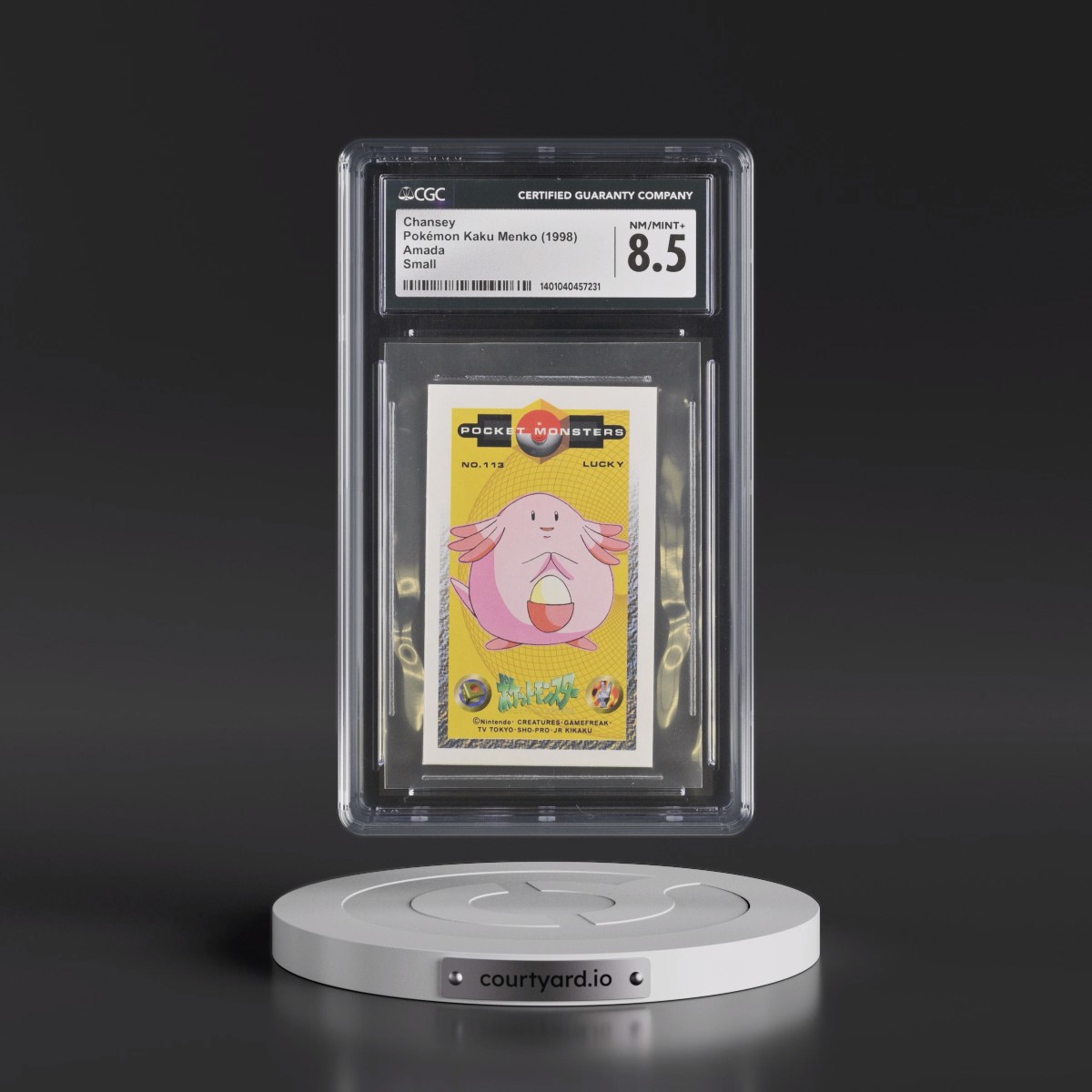 1998 Pokémon Kaku Menko (1998 Amada) - Japanese Chansey - Small (45MM x 74MM) (CGC 8.5 NM-MT+)