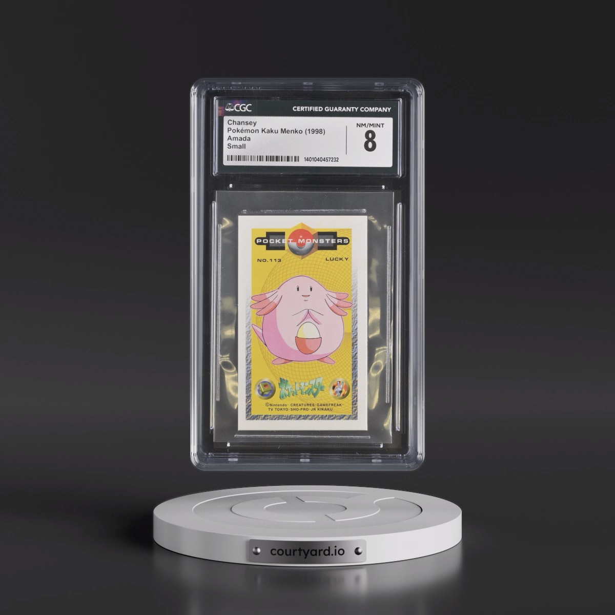 1998 Pokémon Kaku Menko (1998 Amada) - Japanese Chansey - Small (45MM x 74MM) (CGC 8 NM-MT)