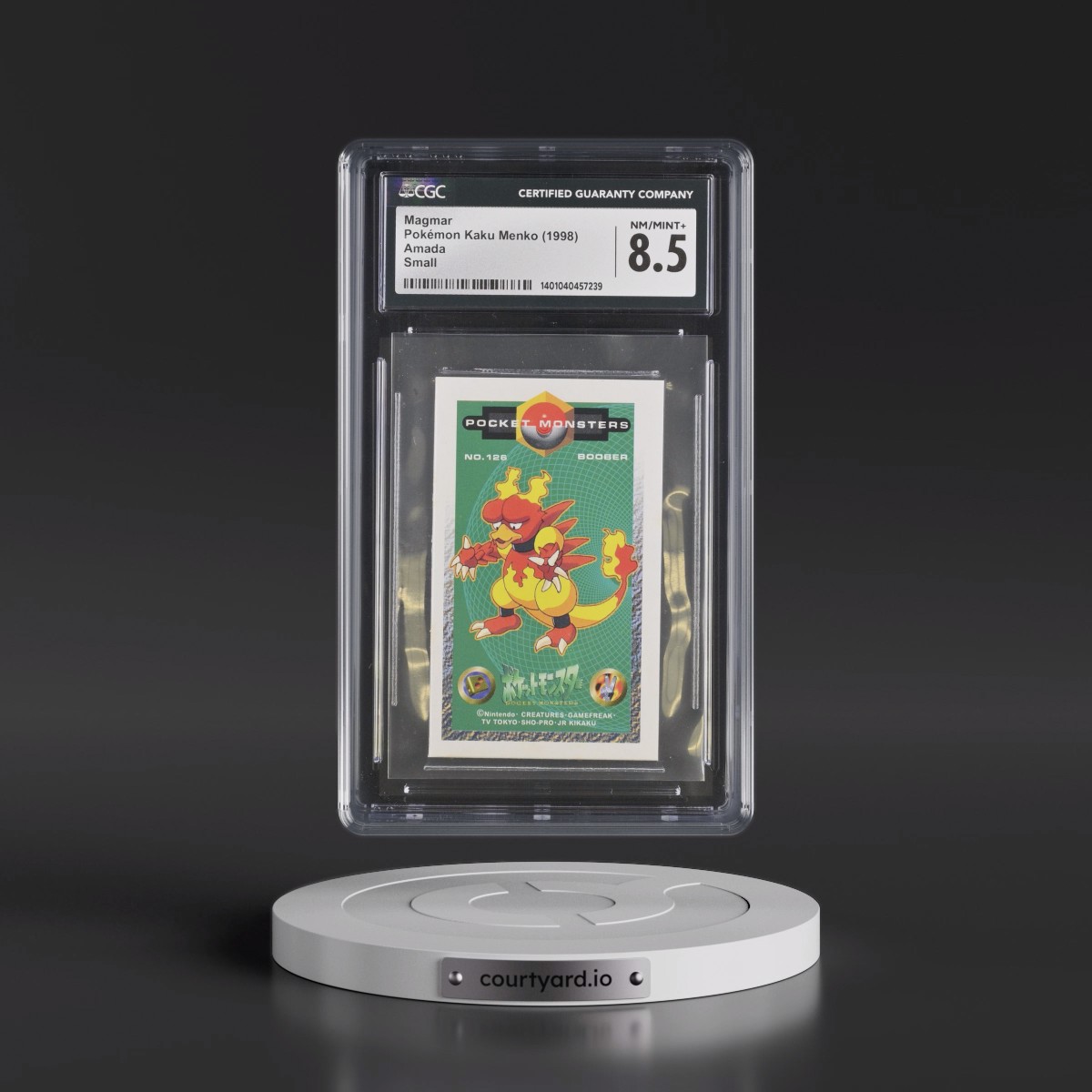 1998 Pokémon Kaku Menko (1998 Amada) - Japanese Magmar - Small (45MM x 74MM) (CGC 8.5 NM-MT+)