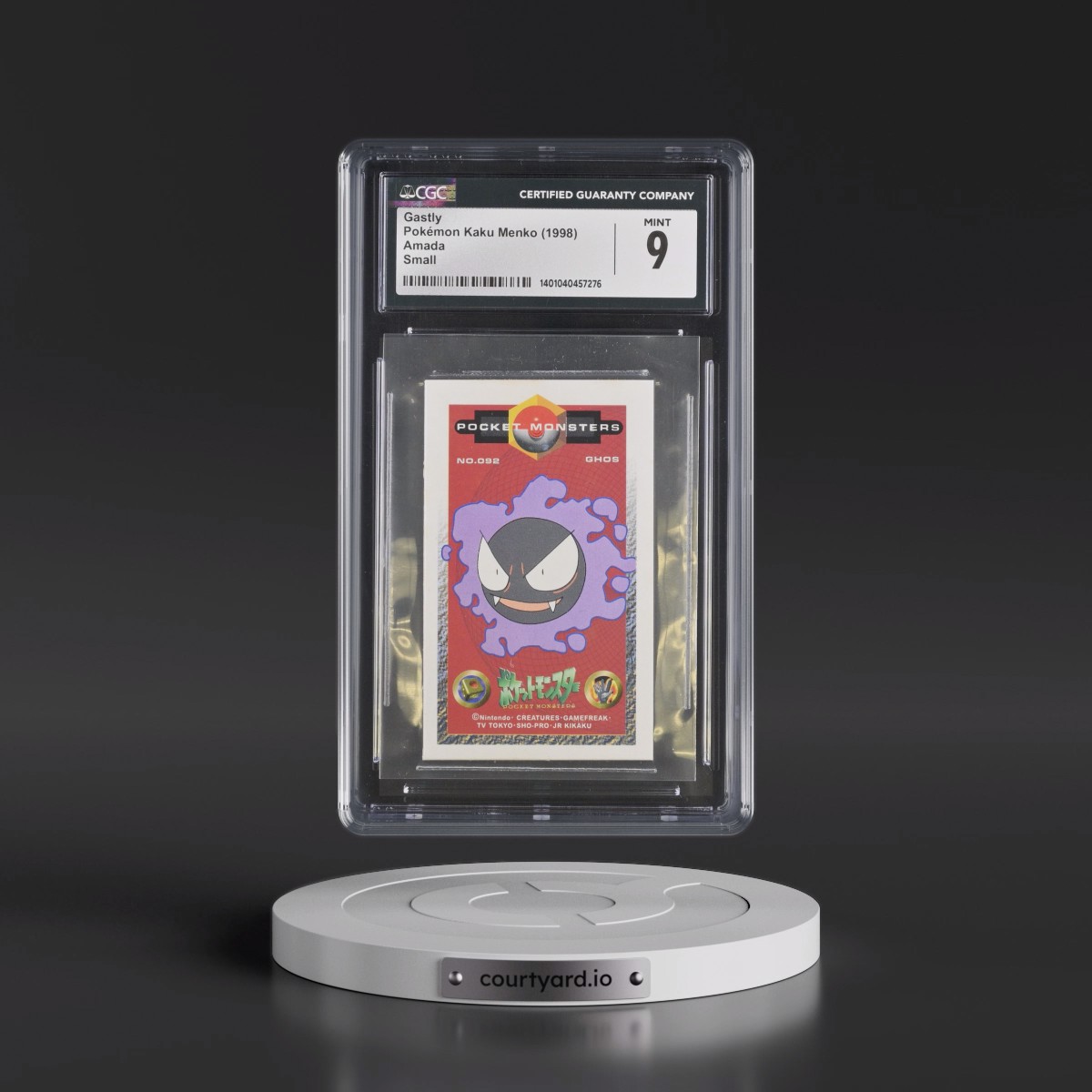 1998 Pokémon Kaku Menko (1998 Amada) - Japanese Gastly - Small (45MM x 74MM) (CGC 9 MINT)