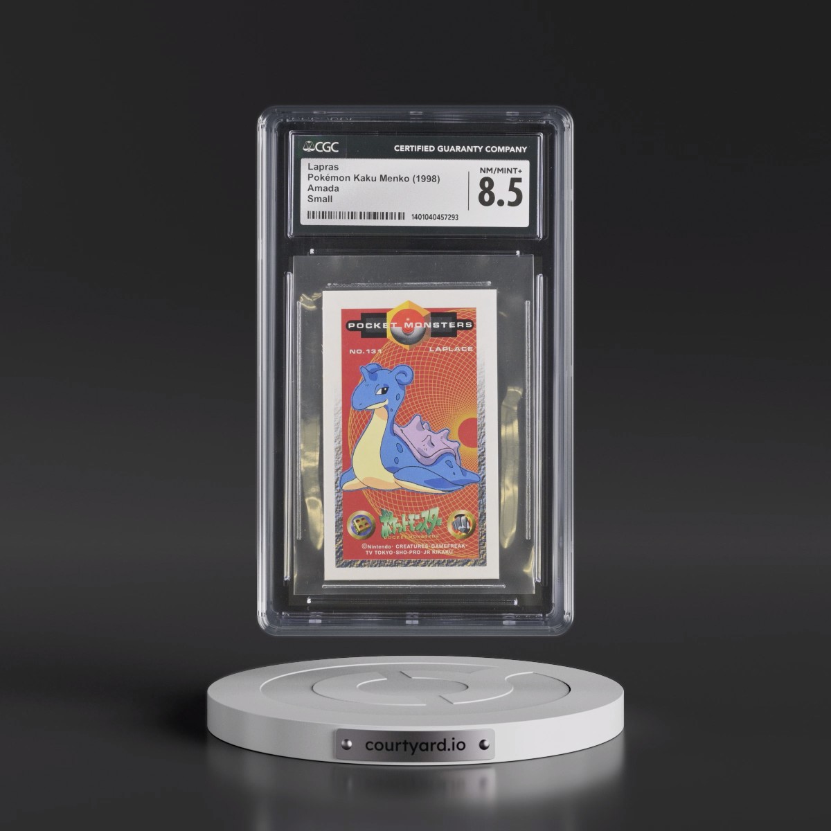 1998 Pokémon Kaku Menko (1998 Amada) - Japanese Lapras - Small (45MM x 74MM) (CGC 8.5 NM-MT+)