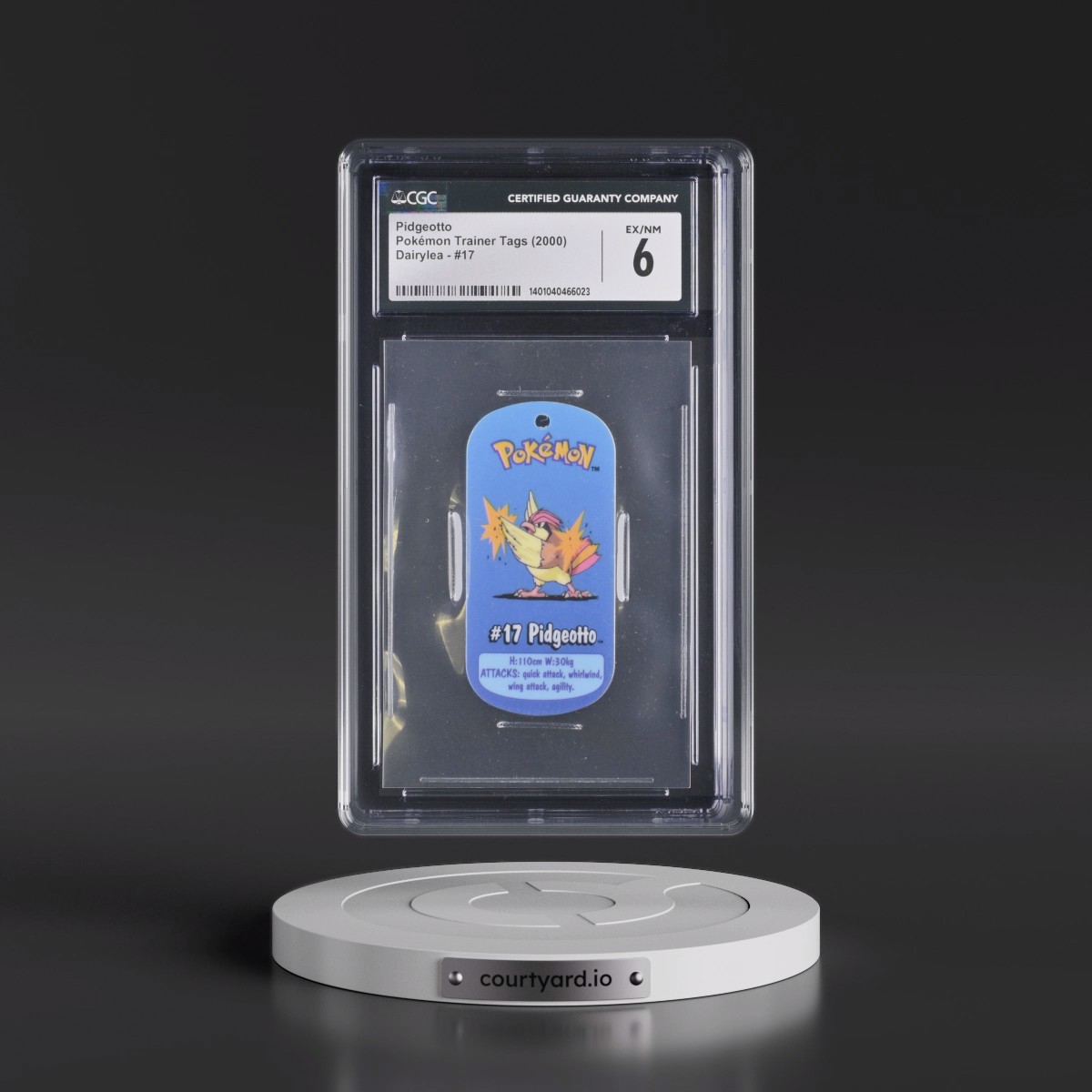 2000 Pokémon Trainer Tags (2000 Dairylea) - English #17 Pidgeotto (CGC 6 EX-NM)