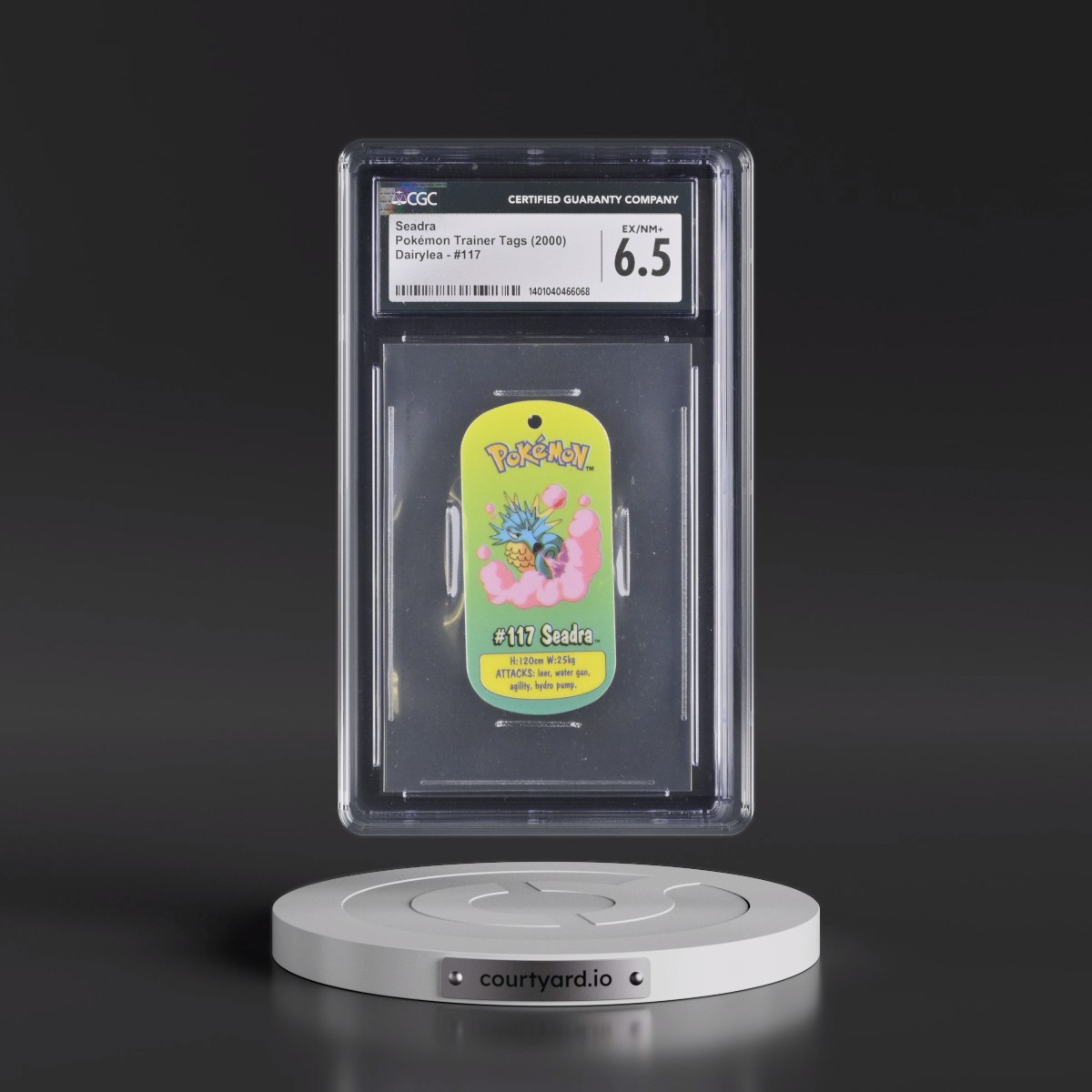 2000 Pokémon Trainer Tags (2000 Dairylea) - English #117 Seadra (CGC 6.5 EX-NM+)