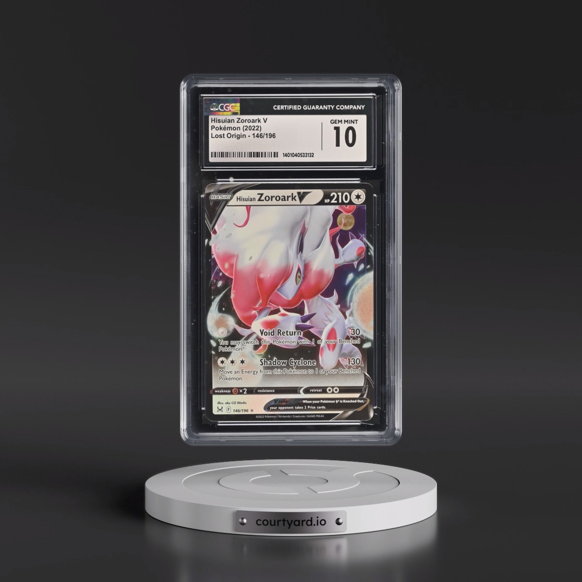 2022 Lost Origin #146/196 Hisuian Zoroark V - Holo (CGC 10 GEM MINT)