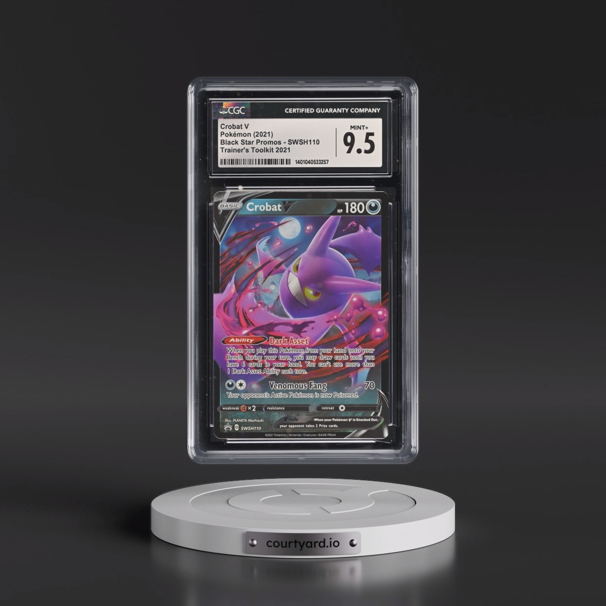2017 Black Star Promos - Sword & Shield #SWSH110 Crobat V - Trainer's Toolkit (Holo) (CGC 9.5 MINT+)