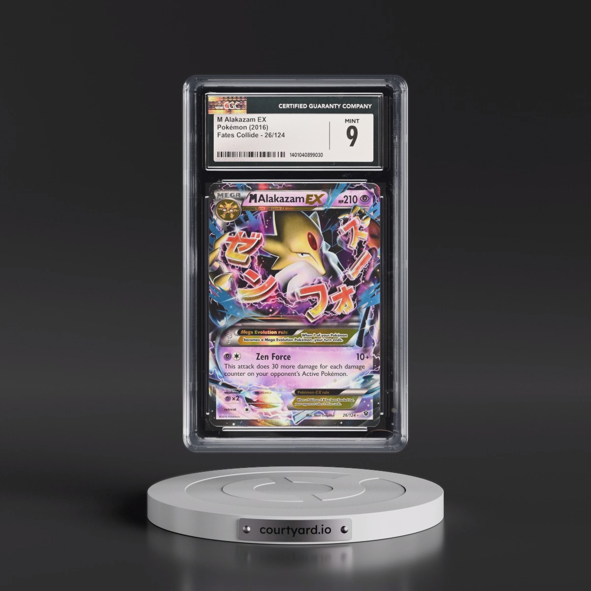 2016 Fates Collide #26/124 M Alakazam EX - Holo (CGC 9 MINT)