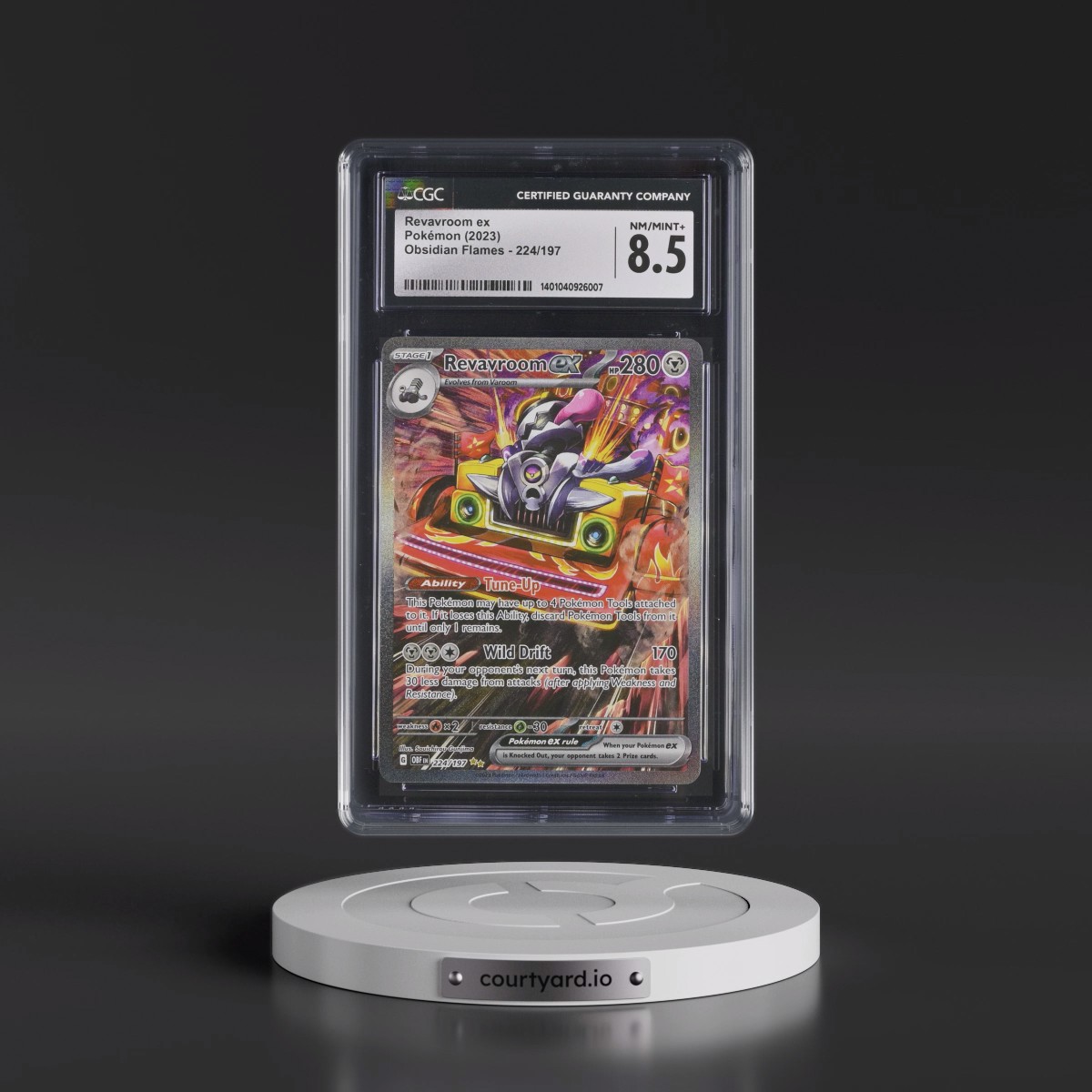 2023 Obsidian Flames - OBF EN #224/197 Revavroom ex - Special Illustration Rare (Holo) (CGC 8.5 NM-MT+)