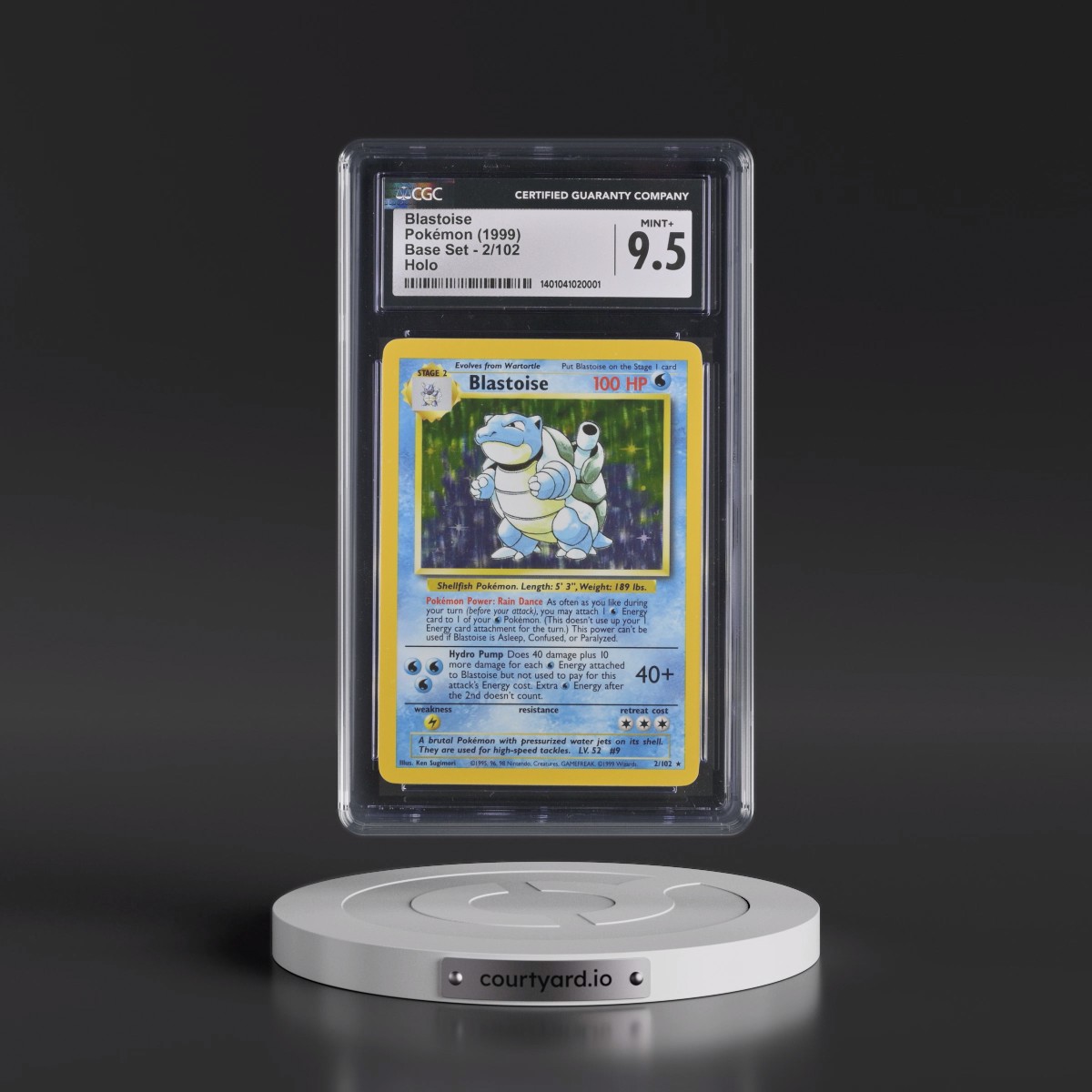 1999 Base Set #2/102 Blastoise - Holo (CGC 9.5 MINT+)