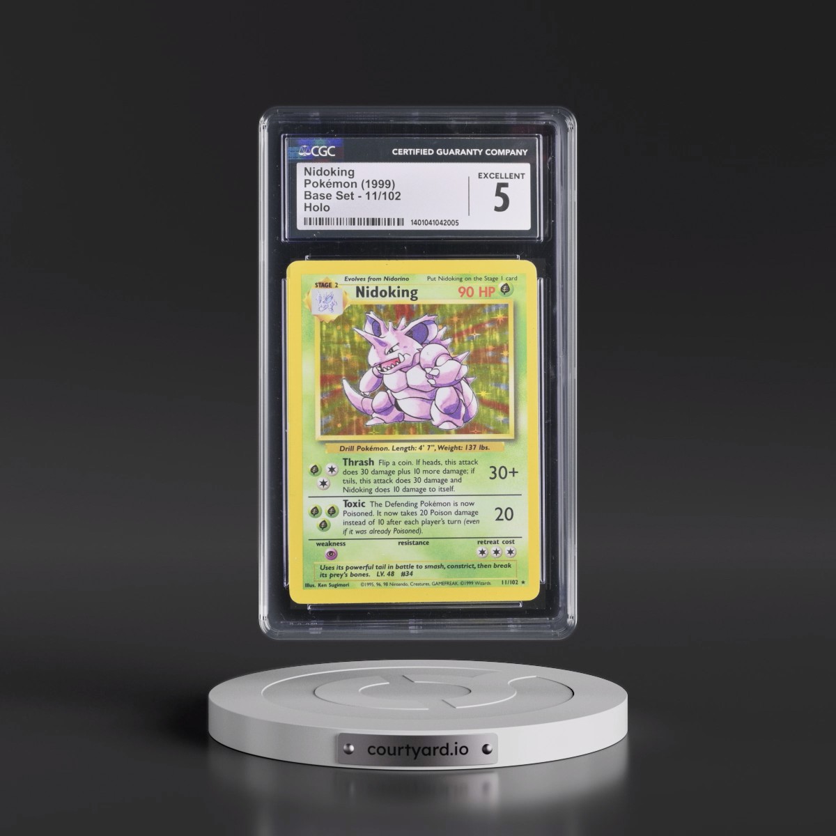 1999 Base Set #11/102 Nidoking - Holo (CGC 5 EX)