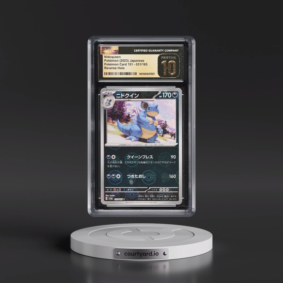 2023 Pokémon Card 151 Nidoqueen - Reverse Holo Poké Ball #031/165 CGC 10