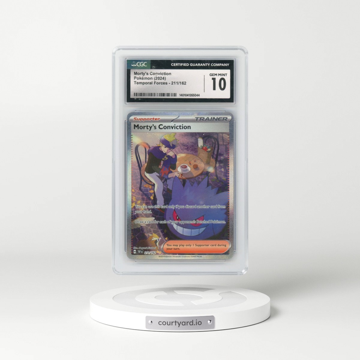 2023 Temporal Forces - TEF EN #211/162 Morty's Conviction - Special Illustration Rare (CGC 10 GEM MINT)