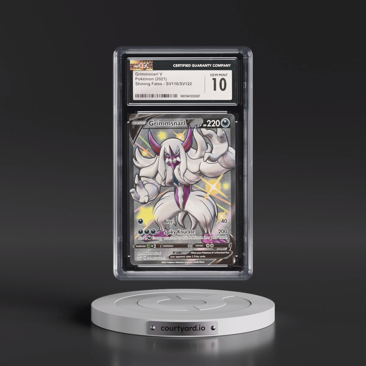 2021 Shining Fates #SV116/SV122 Grimmsnarl V - Shiny Vault Holo (CGC 10 GEM MINT)