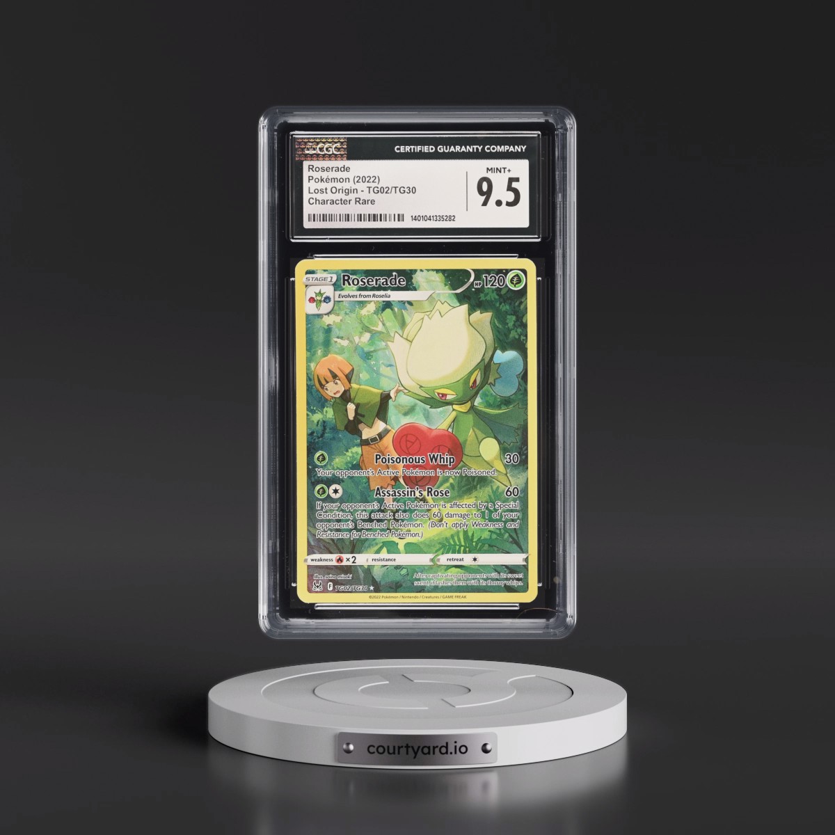 2022 Lost Origin #TG02/TG30 Roserade - Trainer Gallery Holo (CGC 9.5 MINT+)