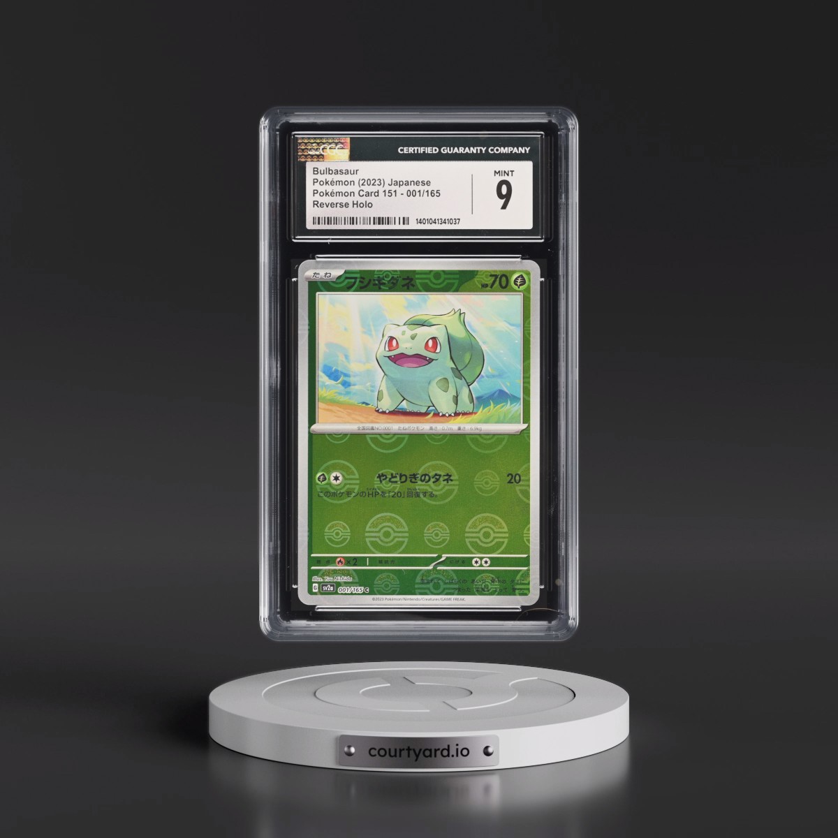 2023 Pokémon Card 151 #001/165 Bulbasaur - Reverse Holo Poké Ball (CGC 9 MINT)