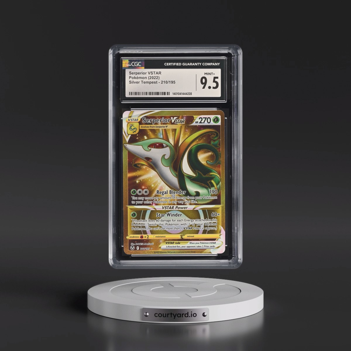2022 Silver Tempest #210/195 Serperior VSTAR - Secret Rare Holo (CGC 9.5 MINT+)