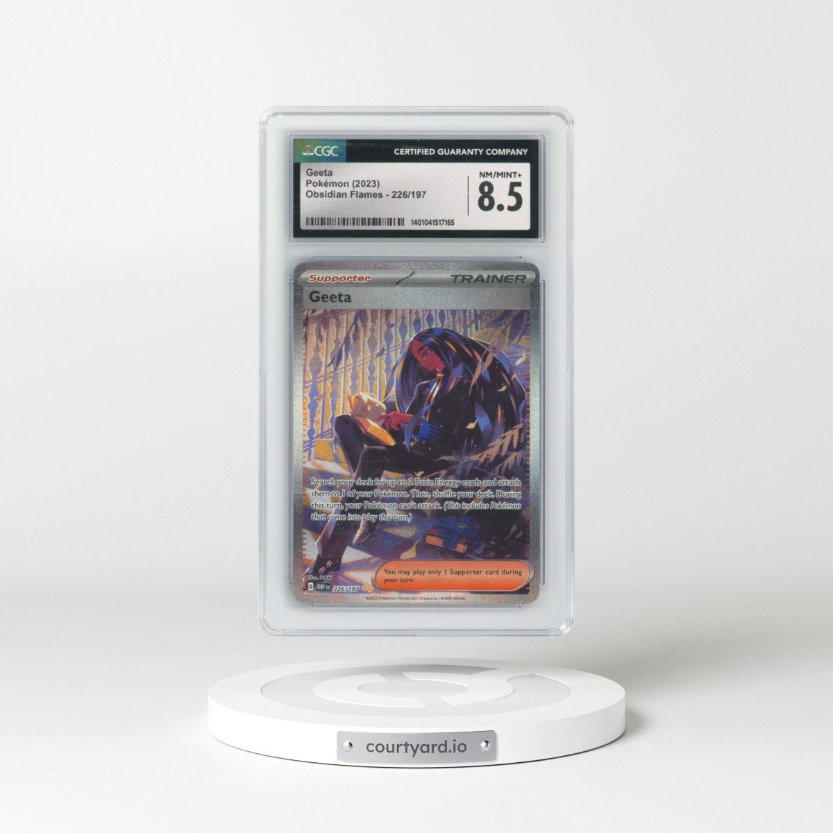 2023 Pokémon Obf EN-Obsidian Flames #226 Geeta - Special Illustration Rare (CGC 8.5 NM-MT+)