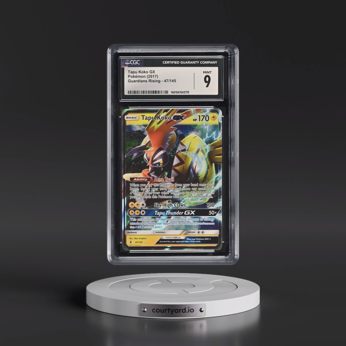 2017 Guardians Rising #47/145 Tapu Koko GX - Holo (CGC 9 MINT)