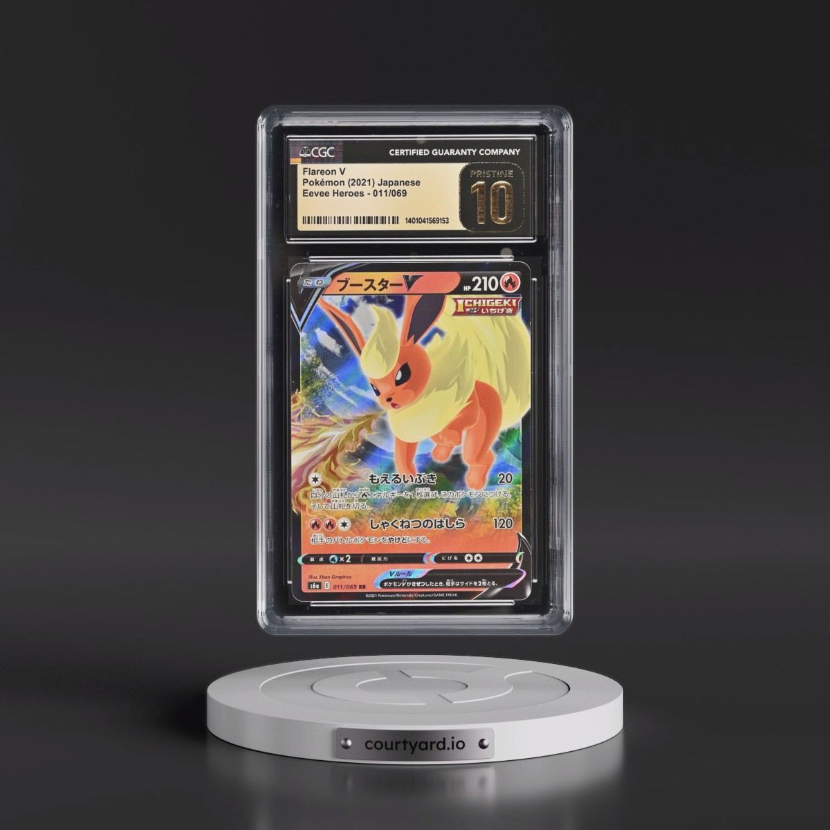 2021 Eevee Heroes #011/069 Flareon V - Holo (CGC 10 PRISTINE)
